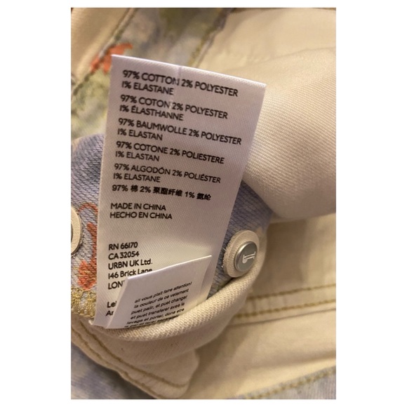 Anthropologie Pilcro Watercolor Short Overalls SZ 27 - Picture 12 of 13